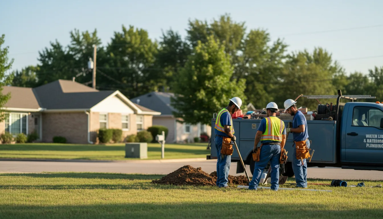 Residential water line and bathroom plumbing service in New Albin, IA